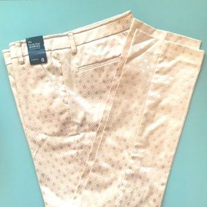 ✨NY&C metallic gold jacquard Crosby Pant slim fit